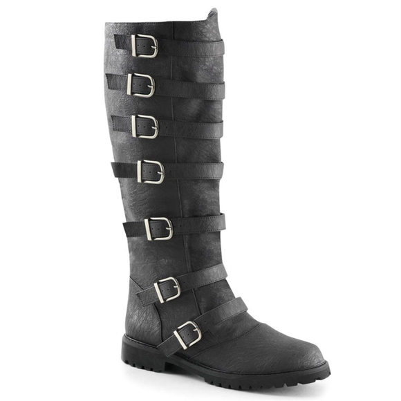 Pleaser GOTH110, Men's Black PU (Leather look) boots. Size S (8-9) - Picture 1 of 7